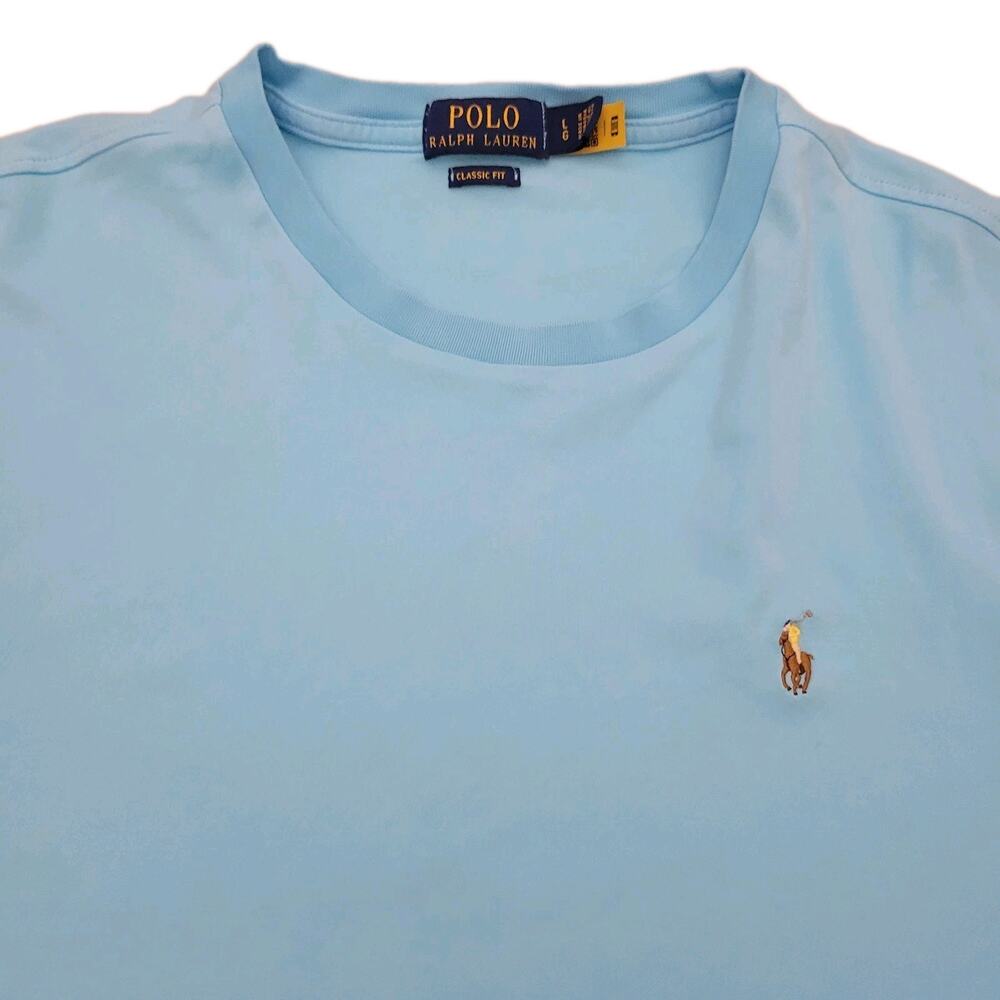 Polo Ralph Lauren Short Sleeve Crewneck Tee Classic Fit Mens L Blue